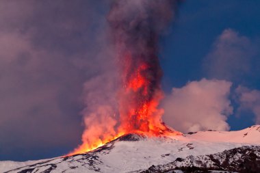 Eruption Etna clipart