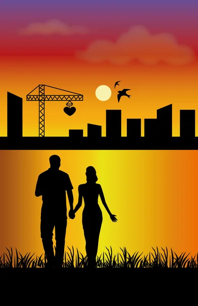 Bâtir l'amour — Image vectorielle