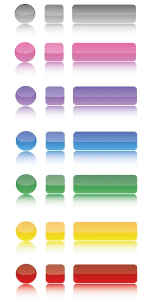 Icônes en verre — Image vectorielle
