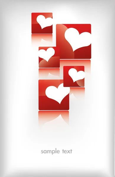 Set di icone del cuore — Vettoriale Stock