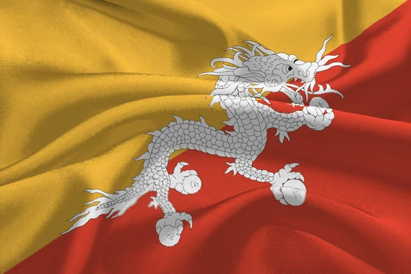 Bandiera Bhutan — Stock Photo, Image