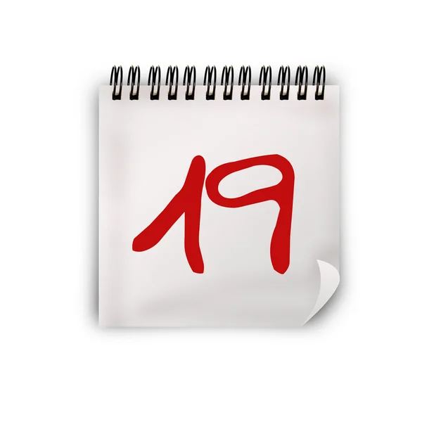 Calendario 19 — Stock Photo, Image