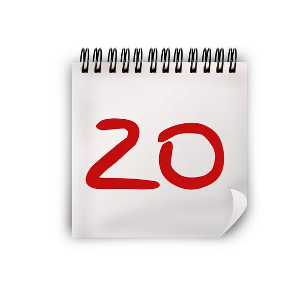 Calendario 20 — Stock Photo, Image