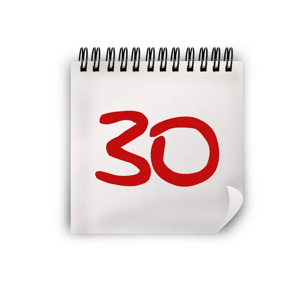 Calendario 30 — Stock Photo, Image