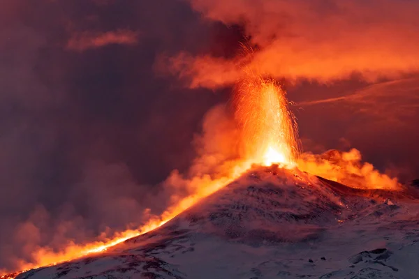 Erupção Etna — Fotografia de Stock