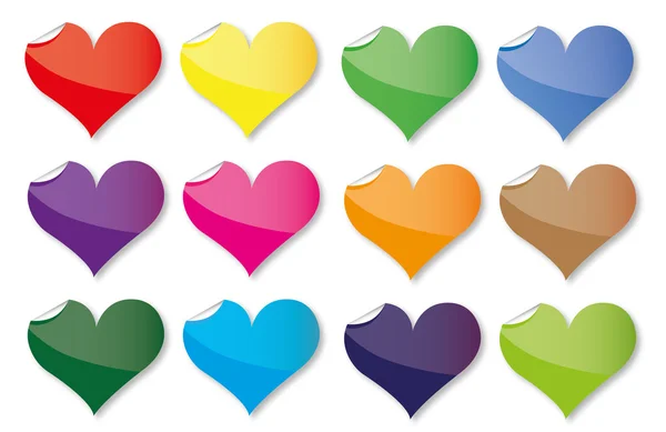 Set of heart icons — Stock Vector