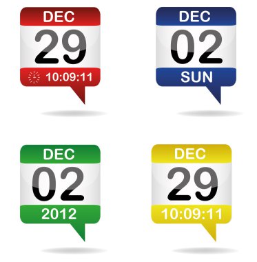 Set of calendars clipart