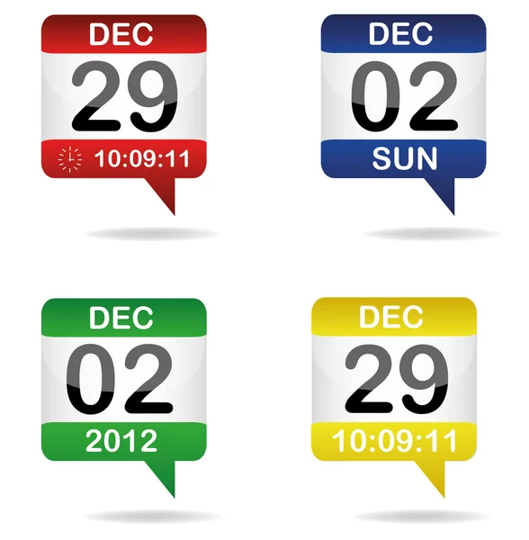 Uppsättning kalendrar — Stock vektor