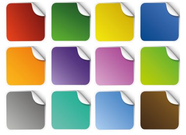 Set of stickers clipart