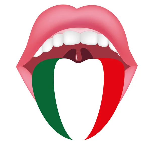 Lengua italiana — Vector de stock
