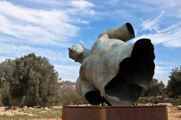 stock image The statue in the archeological area of Agrigento