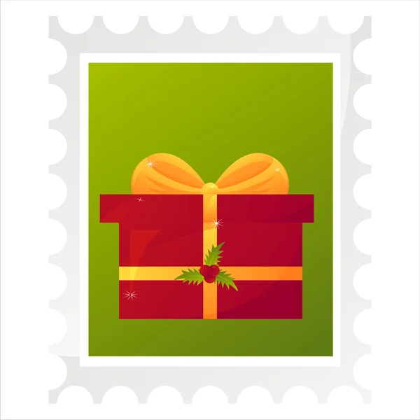 Sello postal de Navidad — Vector de stock
