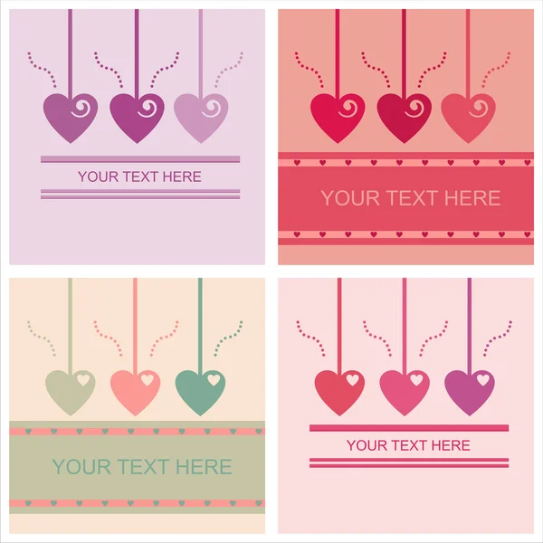 Cute st. valentine's day cards — Stock Vector