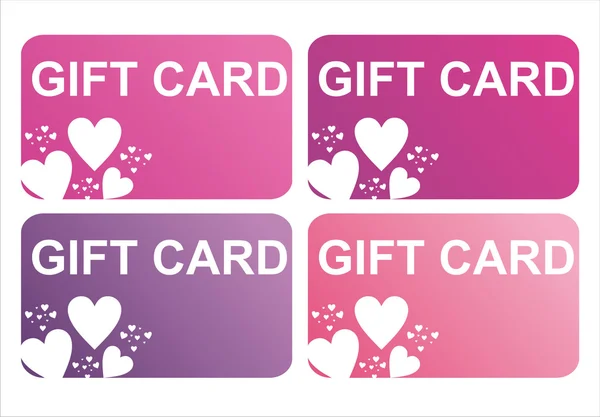 St. valentine's day gift cards — Stock Vector