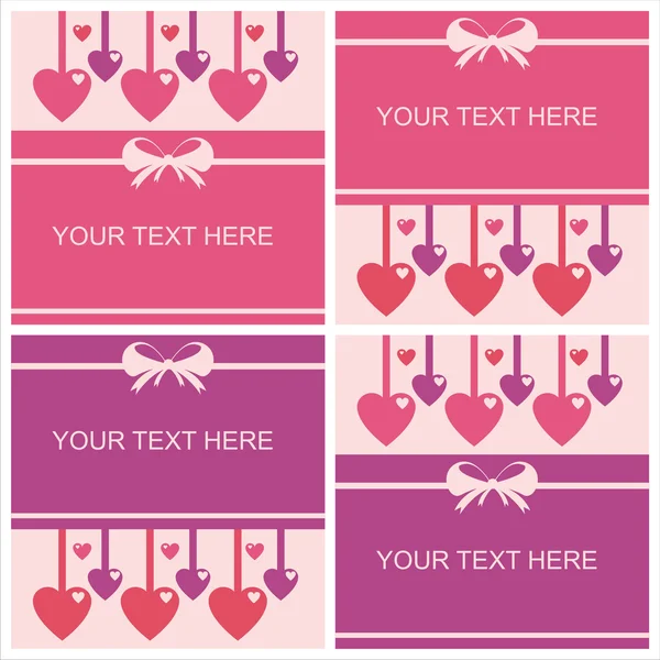 Cute st. valentine's day cards — Stock Vector