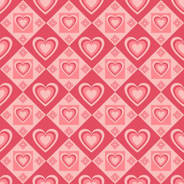 Pink hearts pattern — Stock Vector