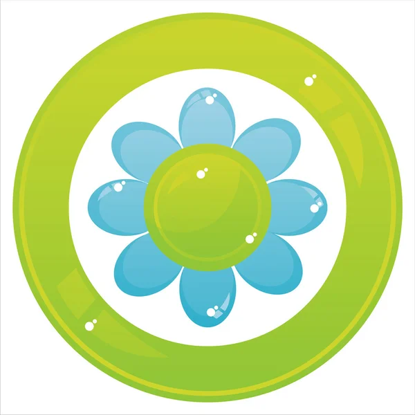 Colorful flower button Vector Graphics