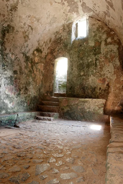 Wnętrze kościoła ruiny Stackpole — Zdjęcie stockowe