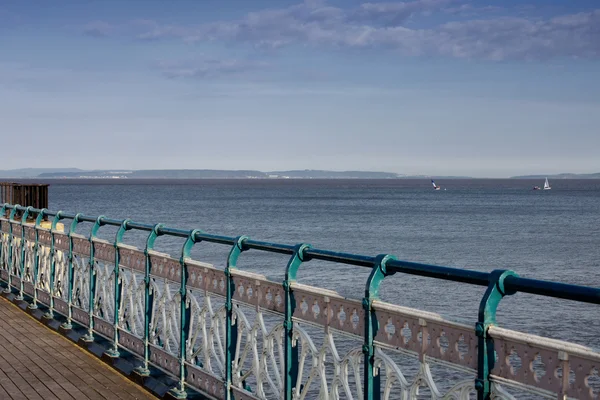 A pier with decorative railings — Stock Photo, Image