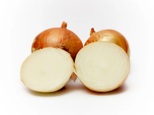 Zwiebel auf weißem Hintergrund — Stockfoto