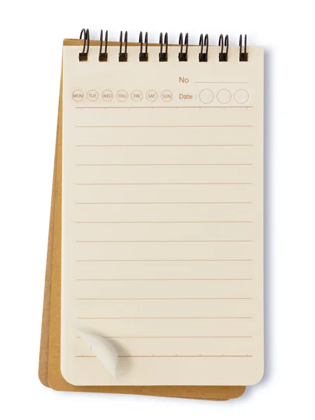 Blank notebook on white background — Stock Photo, Image