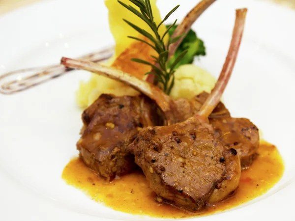 stock image Lamb ribs in the plate