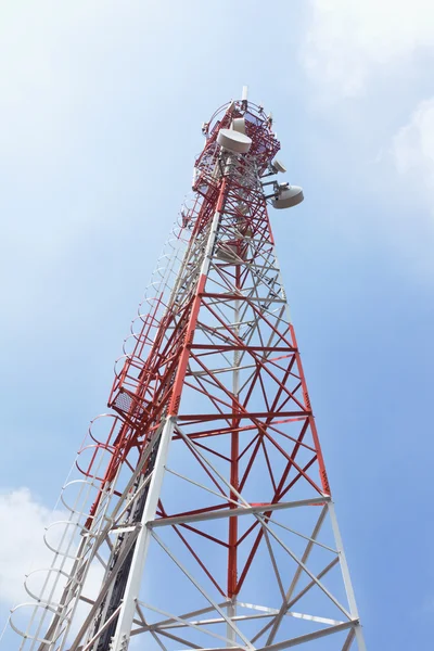 stock image Mobile phone communication tower and sky