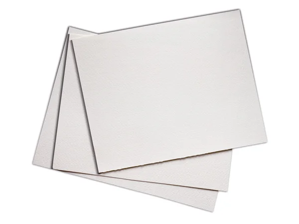 Τραχύ καθαρό ακουαρέλα χαρτί που απομονώνονται σε λευκό — Φωτογραφία Αρχείου