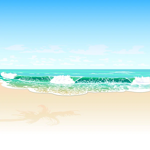 海滩- — 图库矢量图片