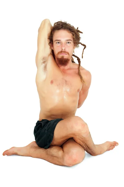 stock image Yogi on the white