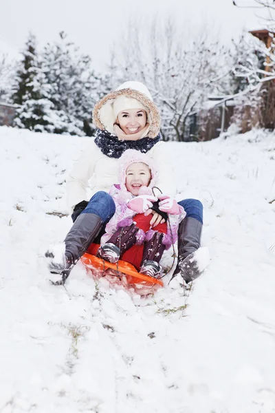 Sledge ride — Stock Photo, Image