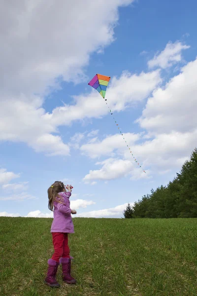 Aktiv bleiben gesund - Spring Kite — Stockfoto