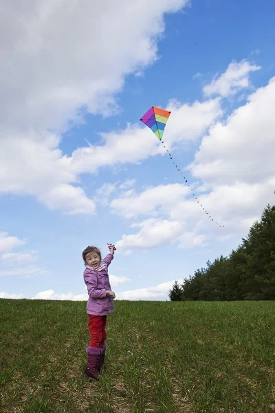 Aktiv bleiben gesund - Spring Kite — Stockfoto