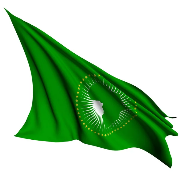 Africká unie vlajka vykreslit obrázek — Stock fotografie