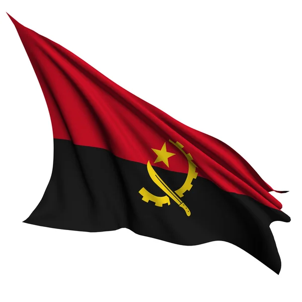 stock image Angola flag render illustration