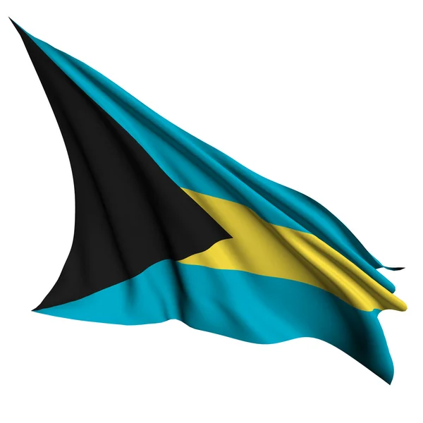 巴哈马国旗呈现图 — 图库照片