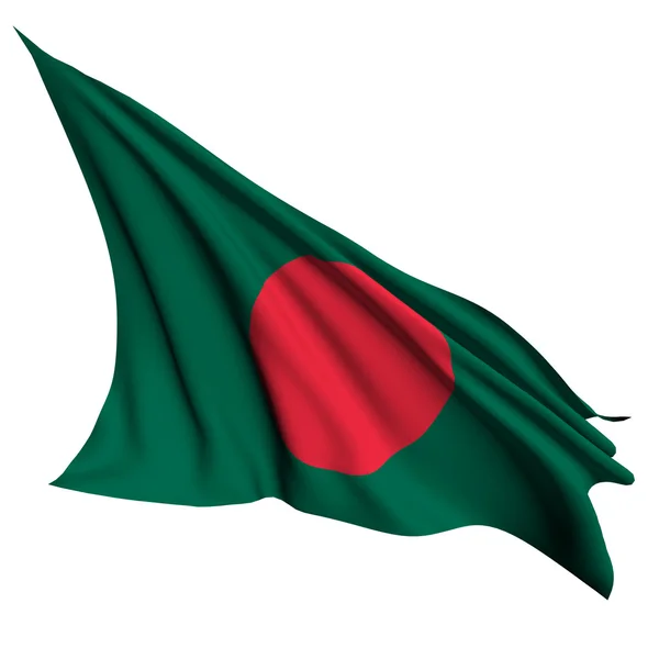 Banglades zászló render illusztráció — Stock Fotó