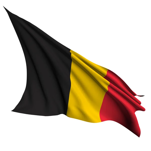Belgium lobogója render illusztráció — Stock Fotó