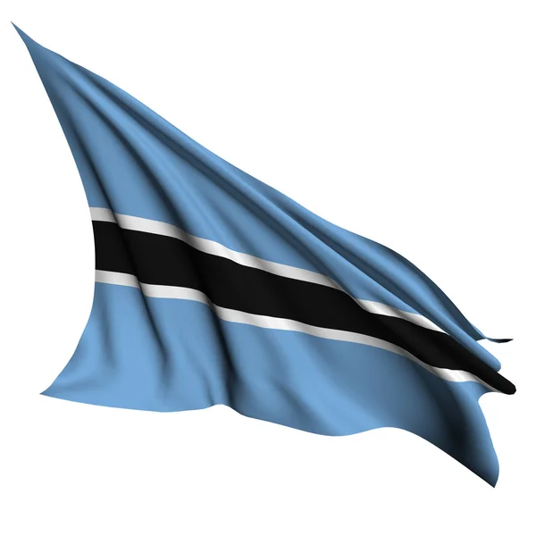 Botswana flagga återge illustration — Stockfoto