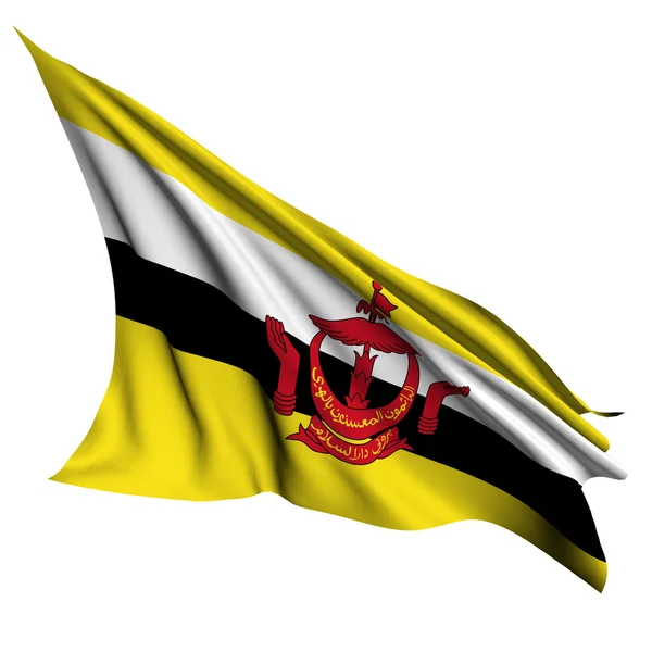 Bandera de Brunei render illustration —  Fotos de Stock