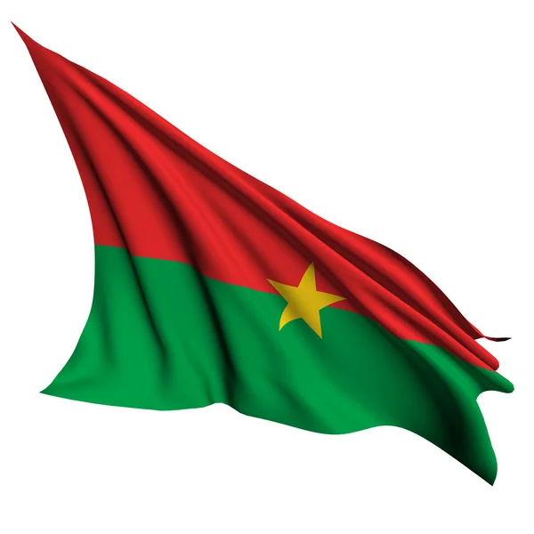Burkina Fasos flagga återge illustration — Stockfoto