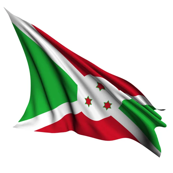 Vlag van Burundi renderen illustratie — Stockfoto