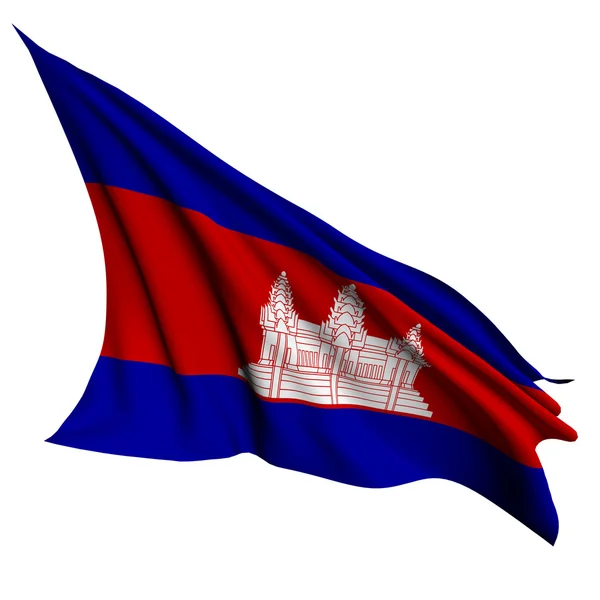 柬埔寨国旗呈现图 — 图库照片