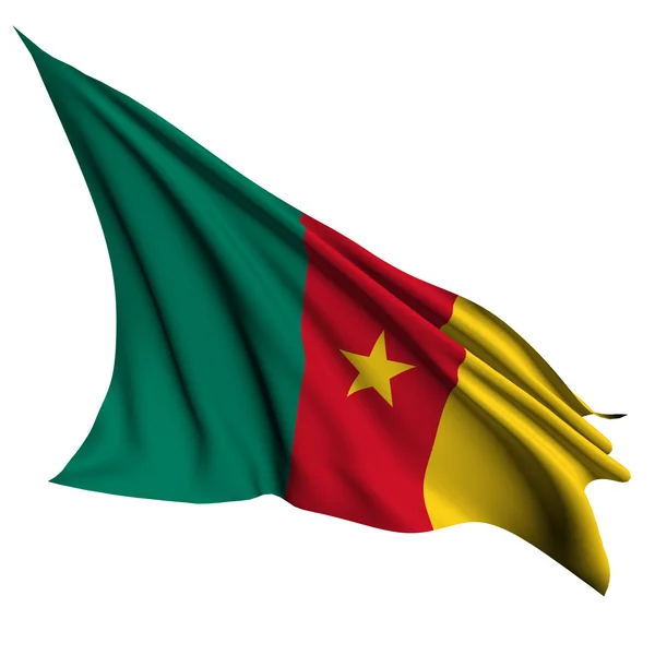 Bandera de Camerún render illustration — Foto de Stock