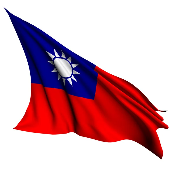 Taiwan flag rendern illustration — Stockfoto