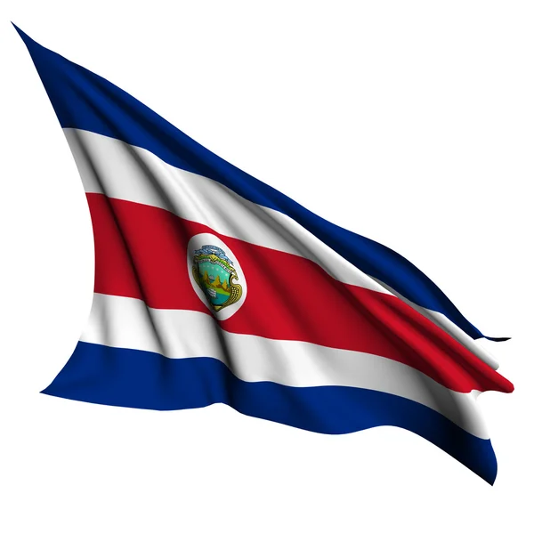 Прапор Коста-Ріка рендерінгу ілюстрація — стокове фото