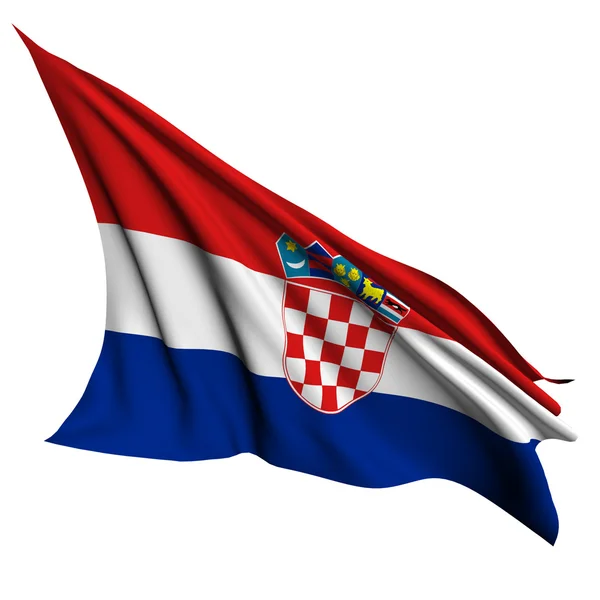 Hırvatistan bayrağı çizimi işlemek — Stok fotoğraf