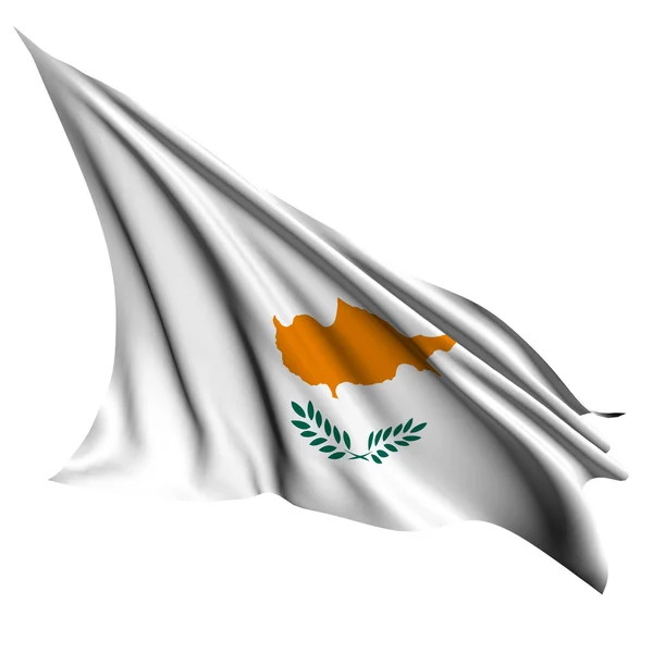 Kyperská vlajka vykreslit obrázek — Stock fotografie