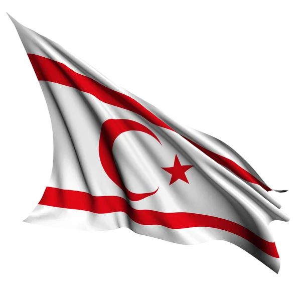 Cyprus Noord vlag renderen illustratie — Stockfoto