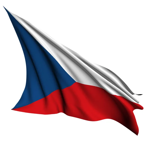 Czech Republic flag render illustration — Stock Photo, Image